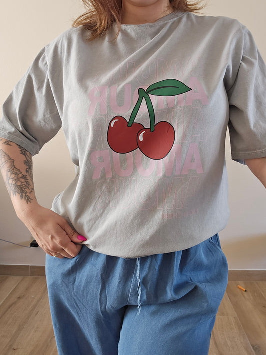 T-shirt Amour-Cerise
