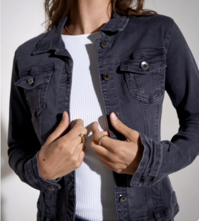 Veste en jeans gris