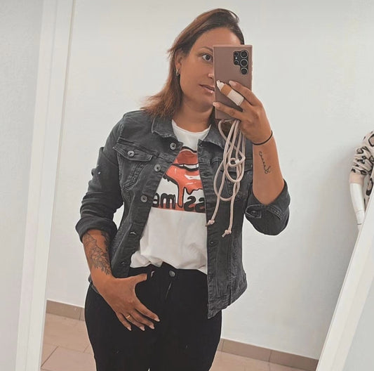 Veste en jeans gris